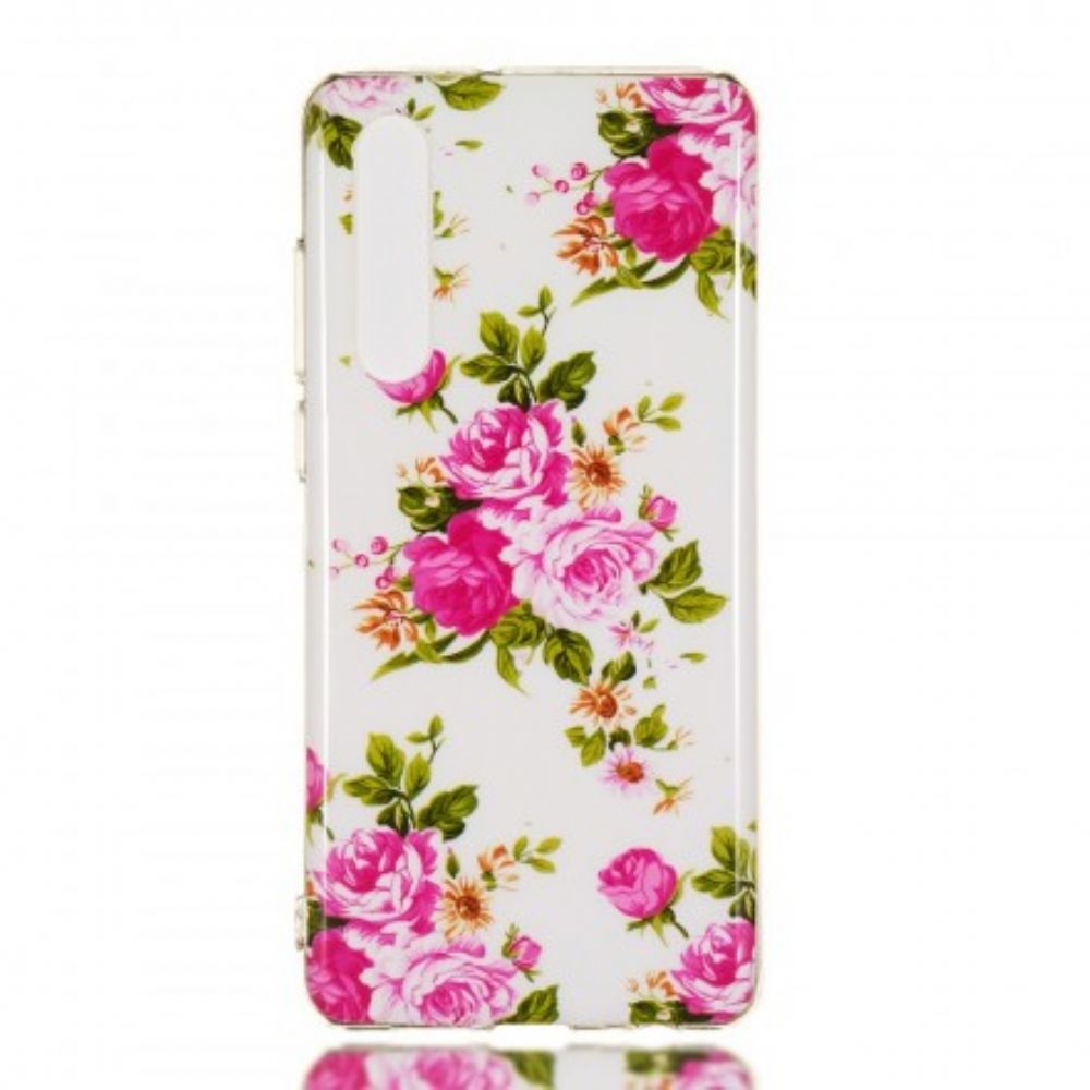 Hülle Für Huawei P30 Fluoreszierende Freiheitsblumen