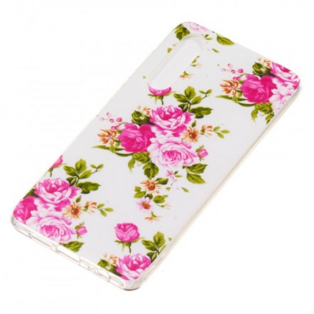 Hülle Für Huawei P30 Fluoreszierende Freiheitsblumen