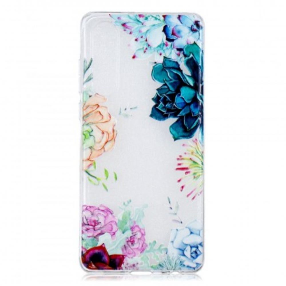 Hülle Für Huawei P30 Nahtlose Aquarellblumen