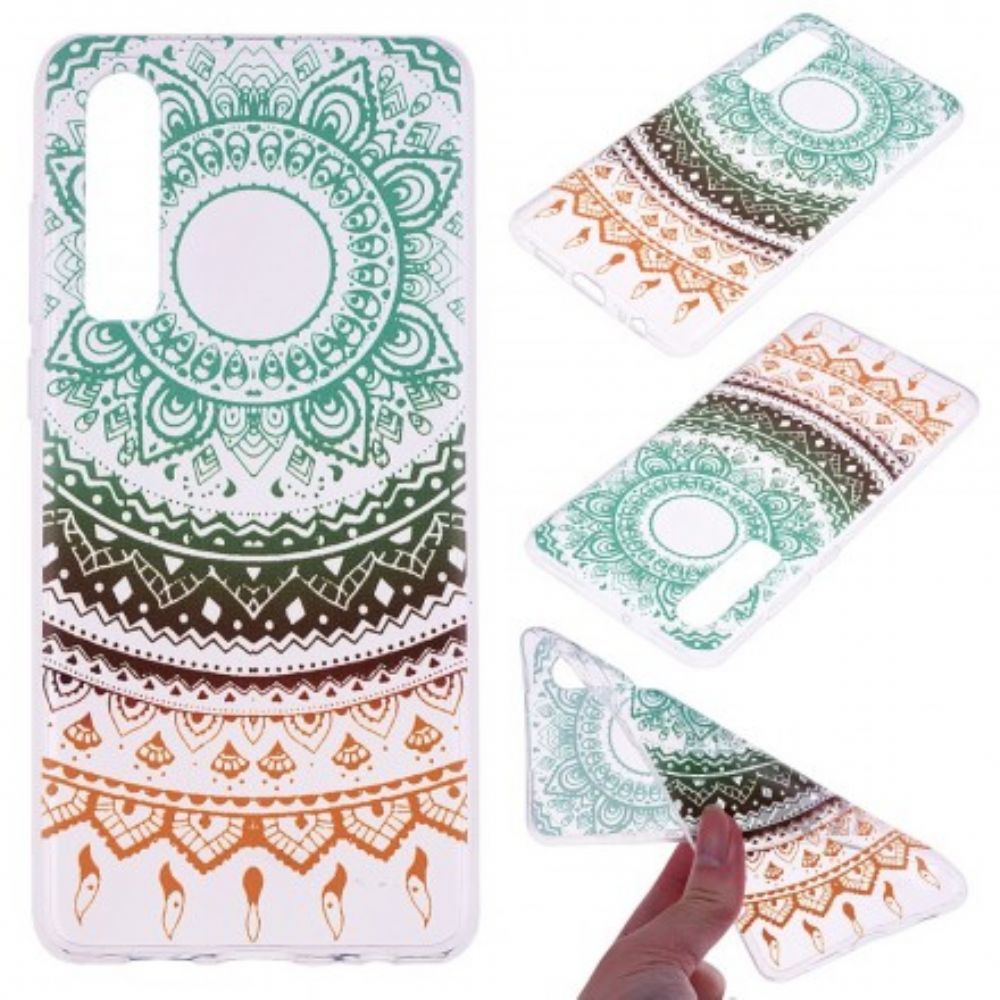 Hülle Für Huawei P30 Transparentes Farbiges Mandala
