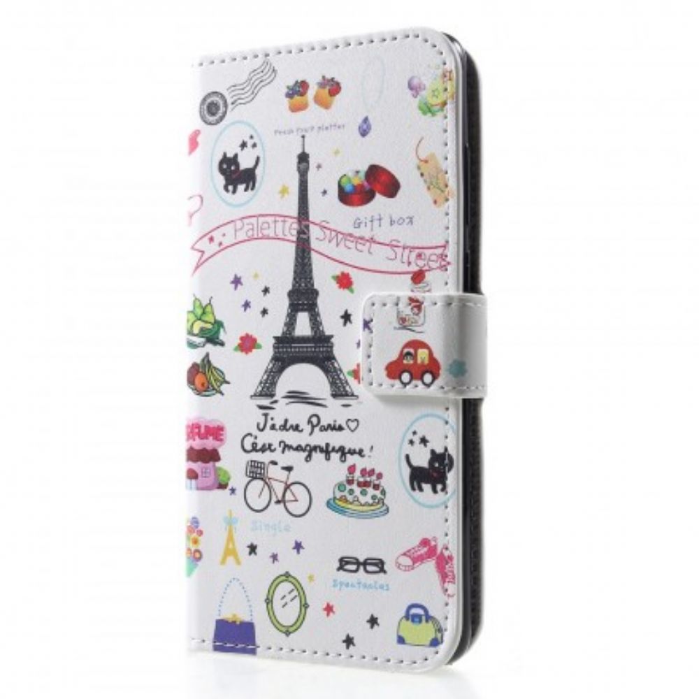 Lederhüllen Für Huawei P30 Ich Liebe Paris