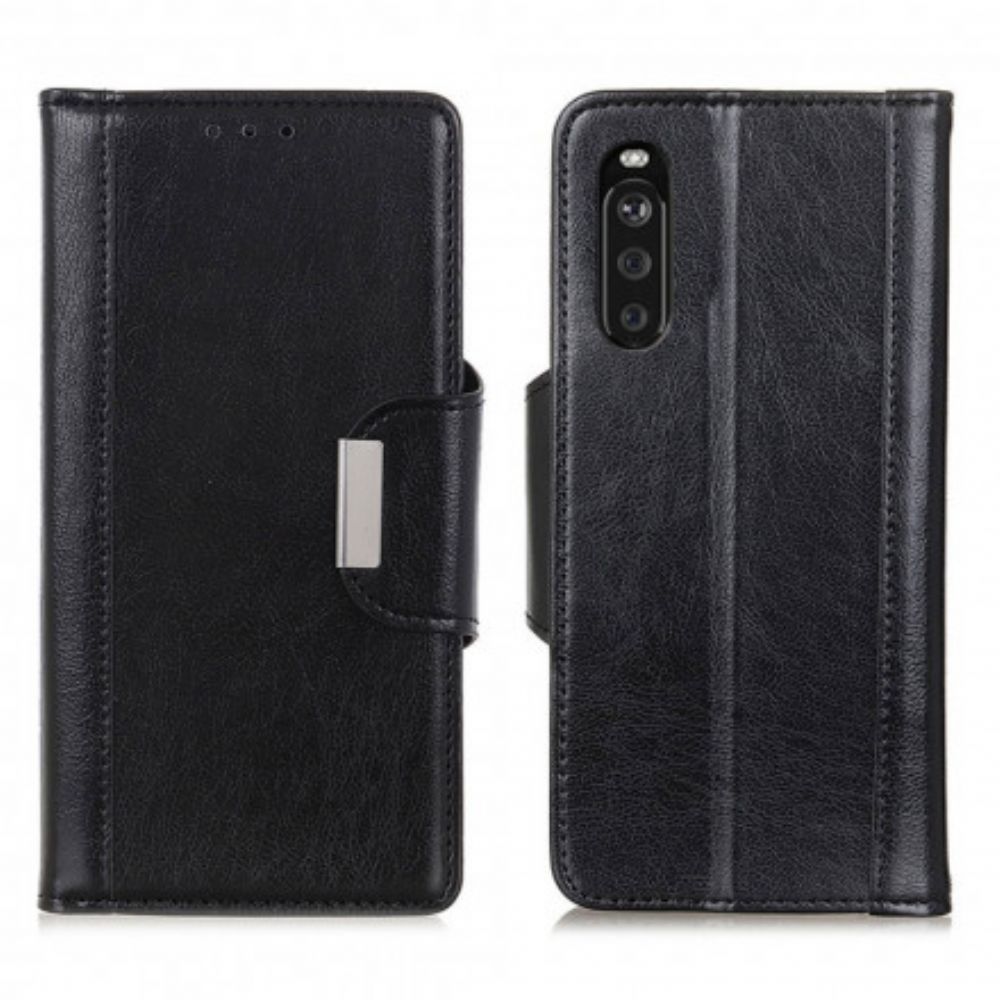 Flip Case Für Sony Xperia 10 III Kunstlederverschluss Eleganz