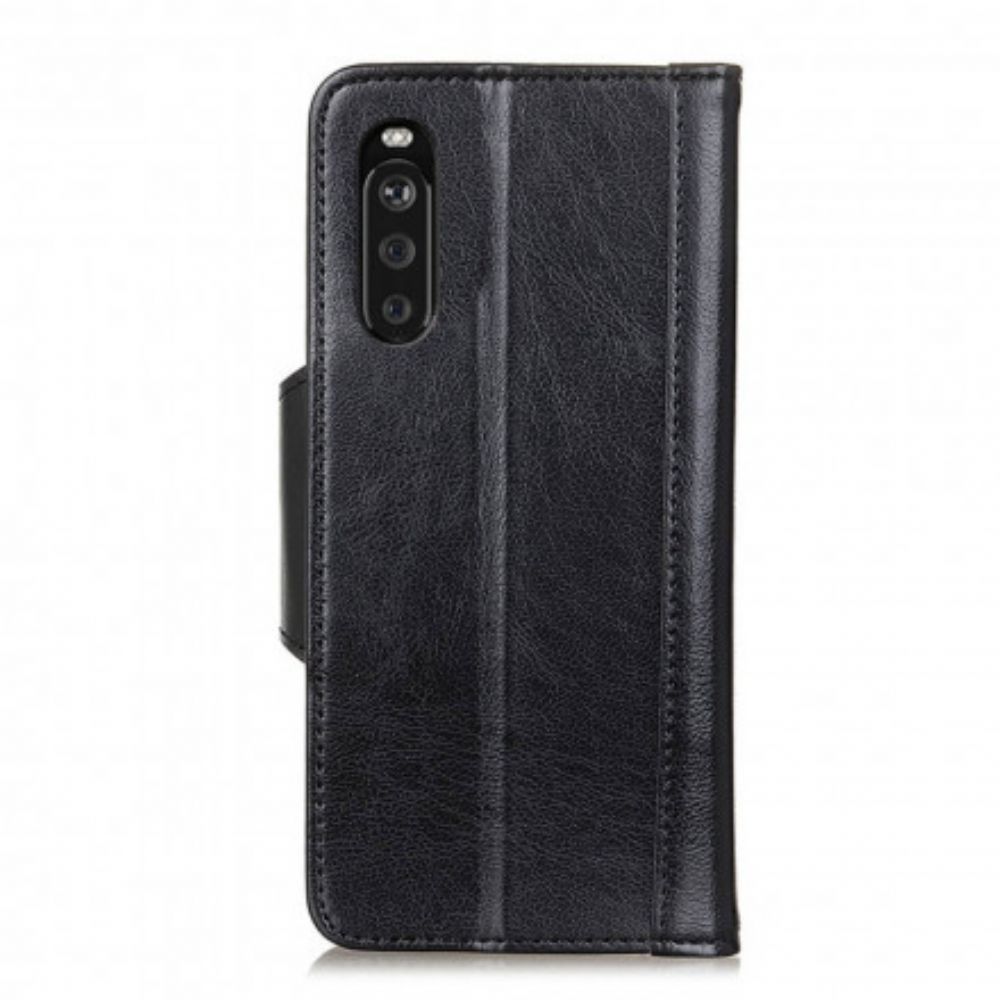 Flip Case Für Sony Xperia 10 III Kunstlederverschluss Eleganz
