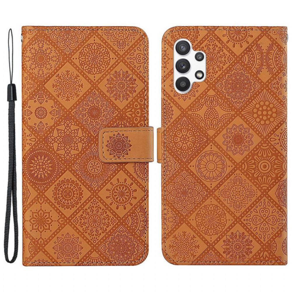Flip Case Für Samsung Galaxy A13 Gobelinmuster