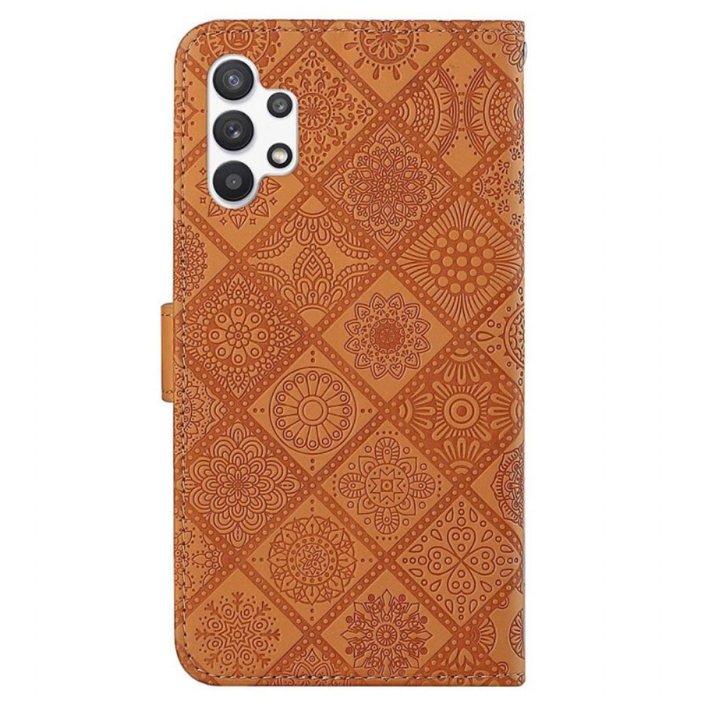 Flip Case Für Samsung Galaxy A13 Gobelinmuster