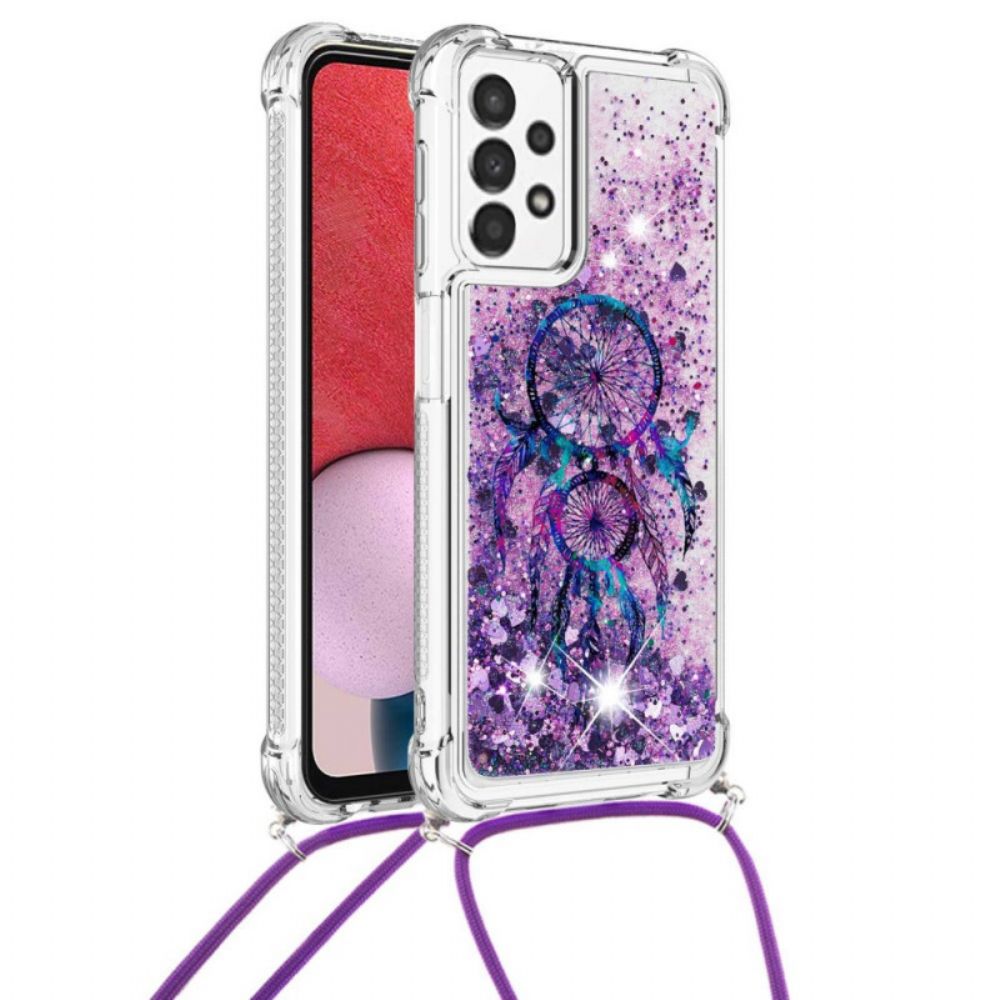 Hülle Für Samsung Galaxy A13 Mit Kordel Traumfänger Mit Pailletten Kordelzug