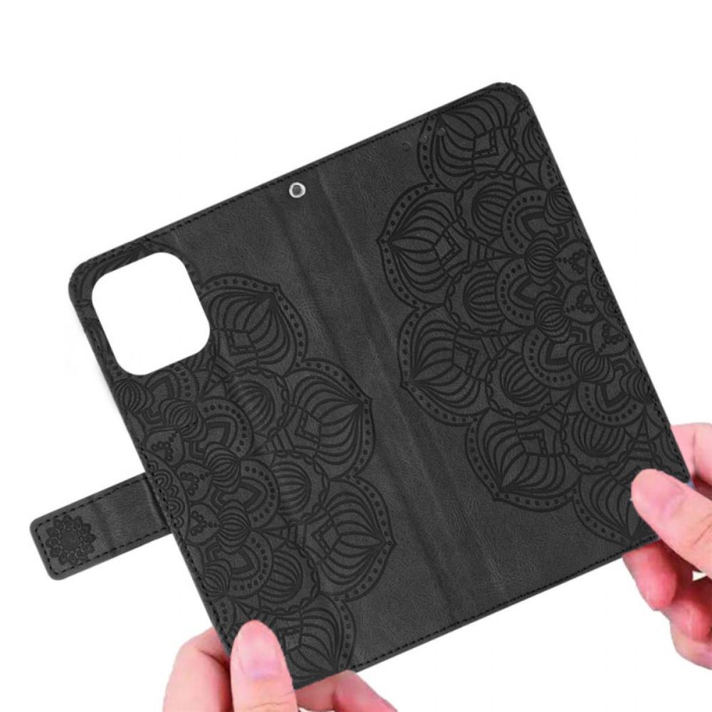 Lederhüllen Für Samsung Galaxy A13 Mit Kordel Vintage Riemchen-mandala