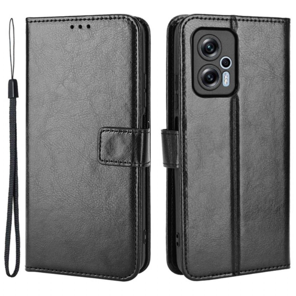 Flip Case Für Poco X4 GT Auffälliges Kunstleder