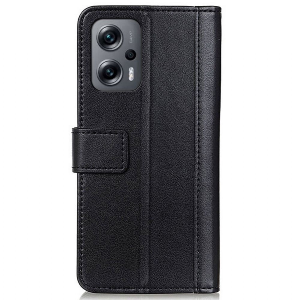 Flip Case Für Poco X4 GT Lederoptik