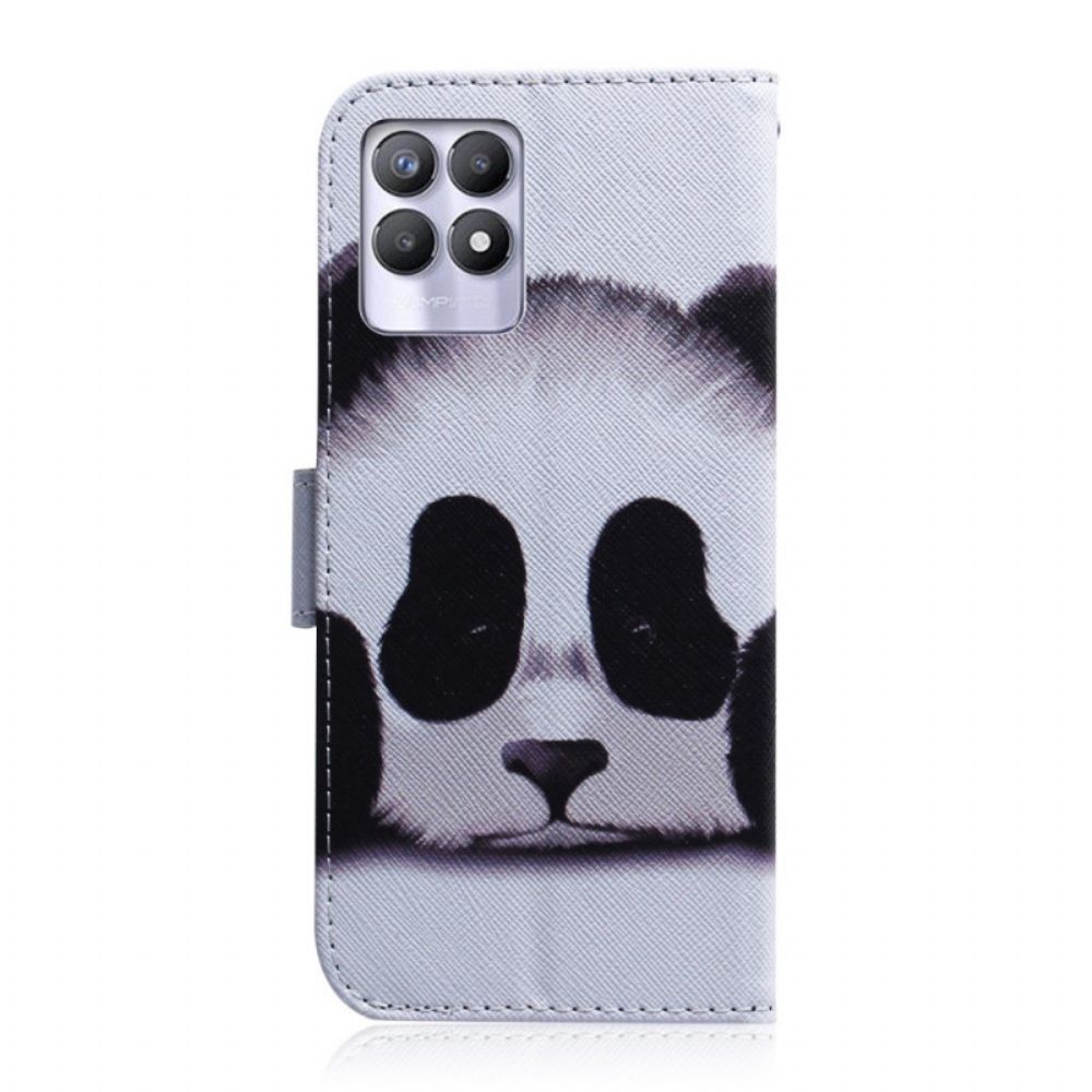 Flip Case Für Realme 8i Pandagesicht
