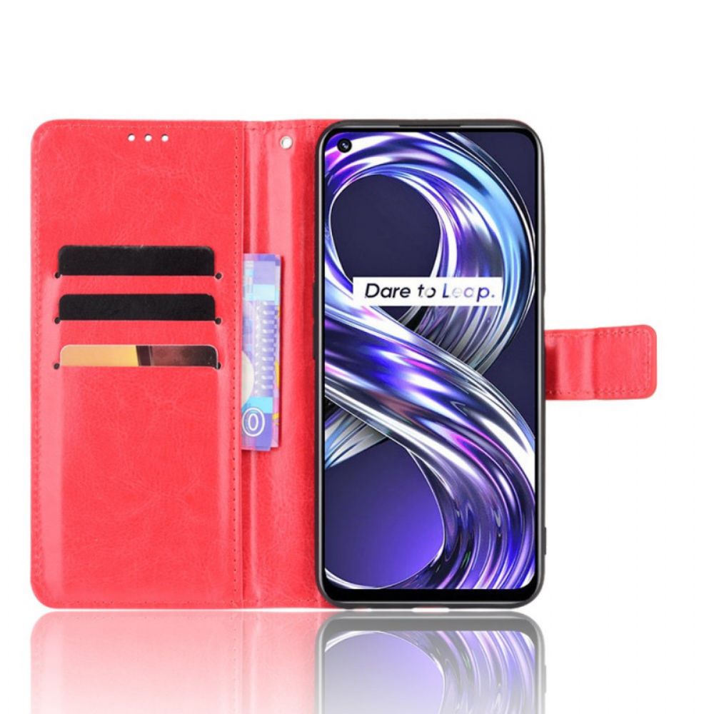 Lederhüllen Für Realme 8i Auffälliges Kunstleder