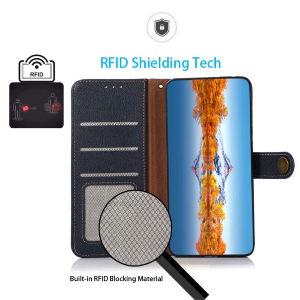 Lederhüllen Für Realme 8i Echtes Leder Khazneh Rfid