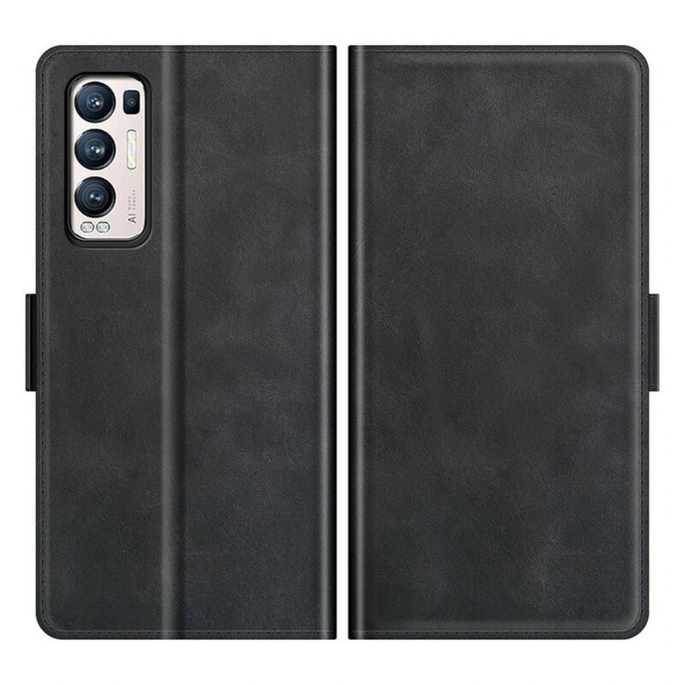 Flip Case Für Oppo Find X3 Neo Flip Case Klassische Doppelklappe
