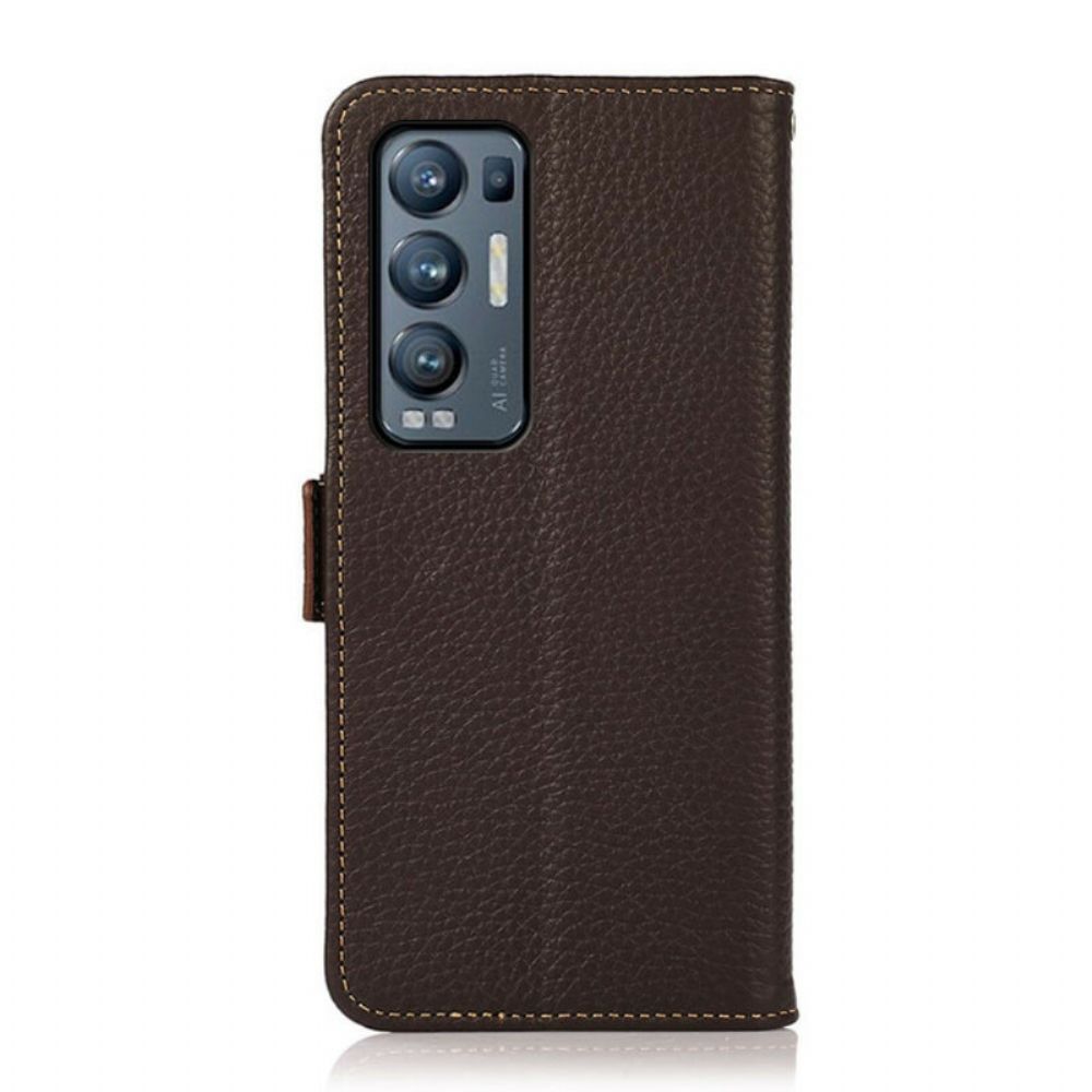 Flip Case Für Oppo Find X3 Neo Litschi-leder Khazneh Rfid