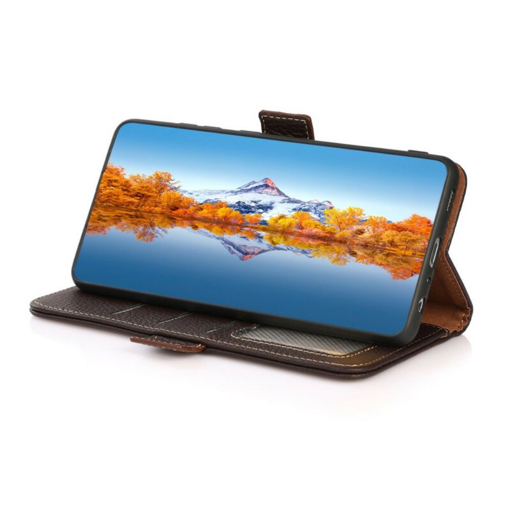 Flip Case Für Oppo Find X3 Neo Litschi-leder Khazneh Rfid