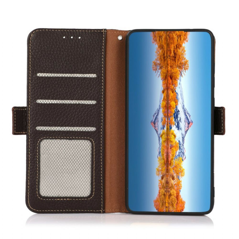 Flip Case Für Oppo Find X3 Neo Litschi-leder Khazneh Rfid