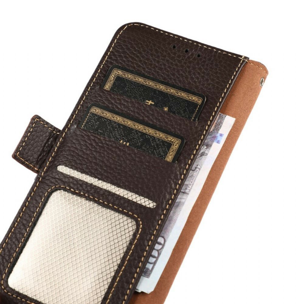 Flip Case Für Oppo Find X3 Neo Litschi-leder Khazneh Rfid