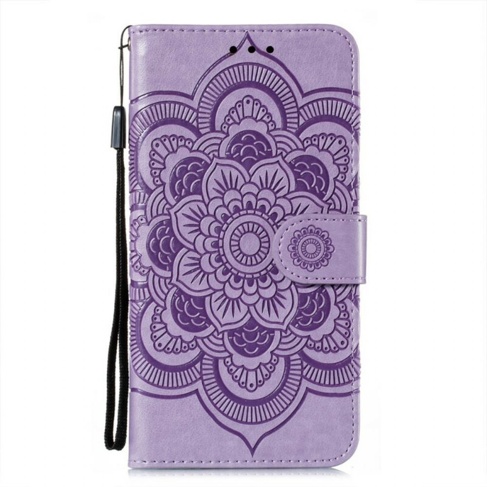 Flip Case Für Oppo Find X3 Neo Mit Kordel Volles Riemchen-mandala