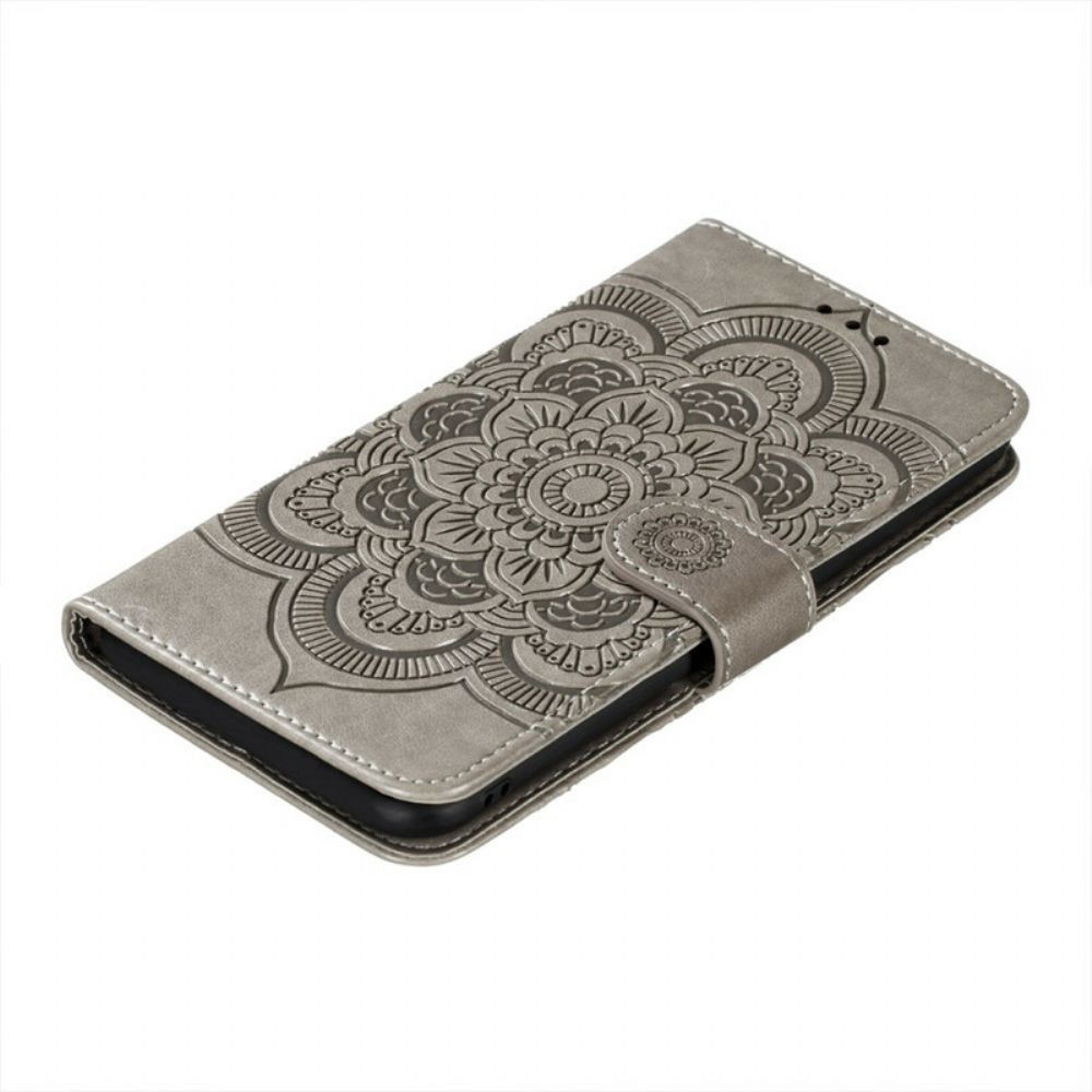 Flip Case Für Oppo Find X3 Neo Mit Kordel Volles Riemchen-mandala