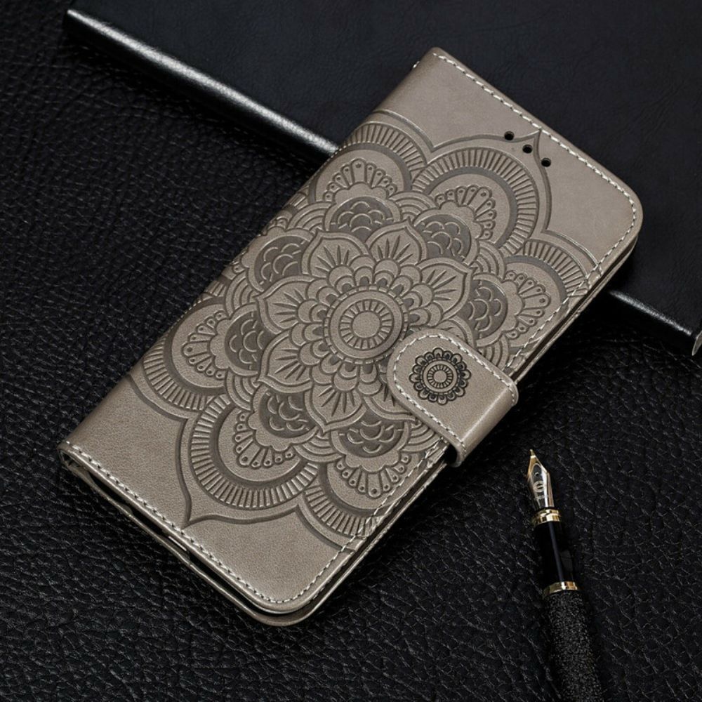 Flip Case Für Oppo Find X3 Neo Mit Kordel Volles Riemchen-mandala