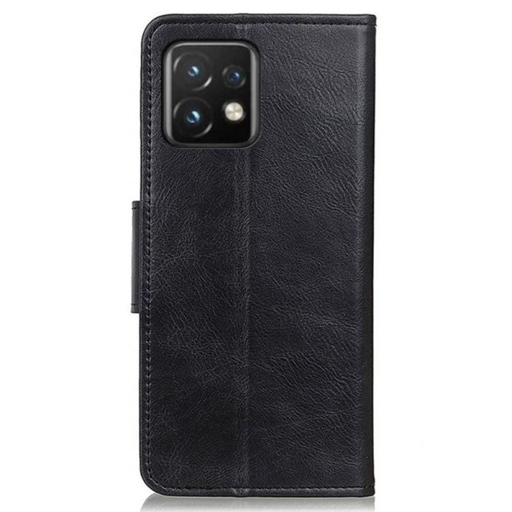 Flip Case Für Motorola Edge 40 Pro Stil Lederverschluss Umkehrbar