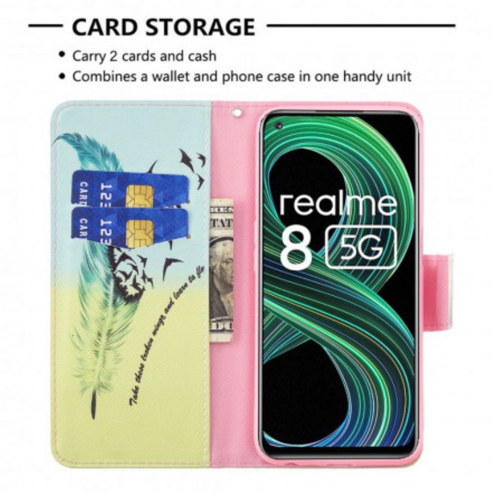Lederhüllen Für Realme 8 5G Fliegen Lernen