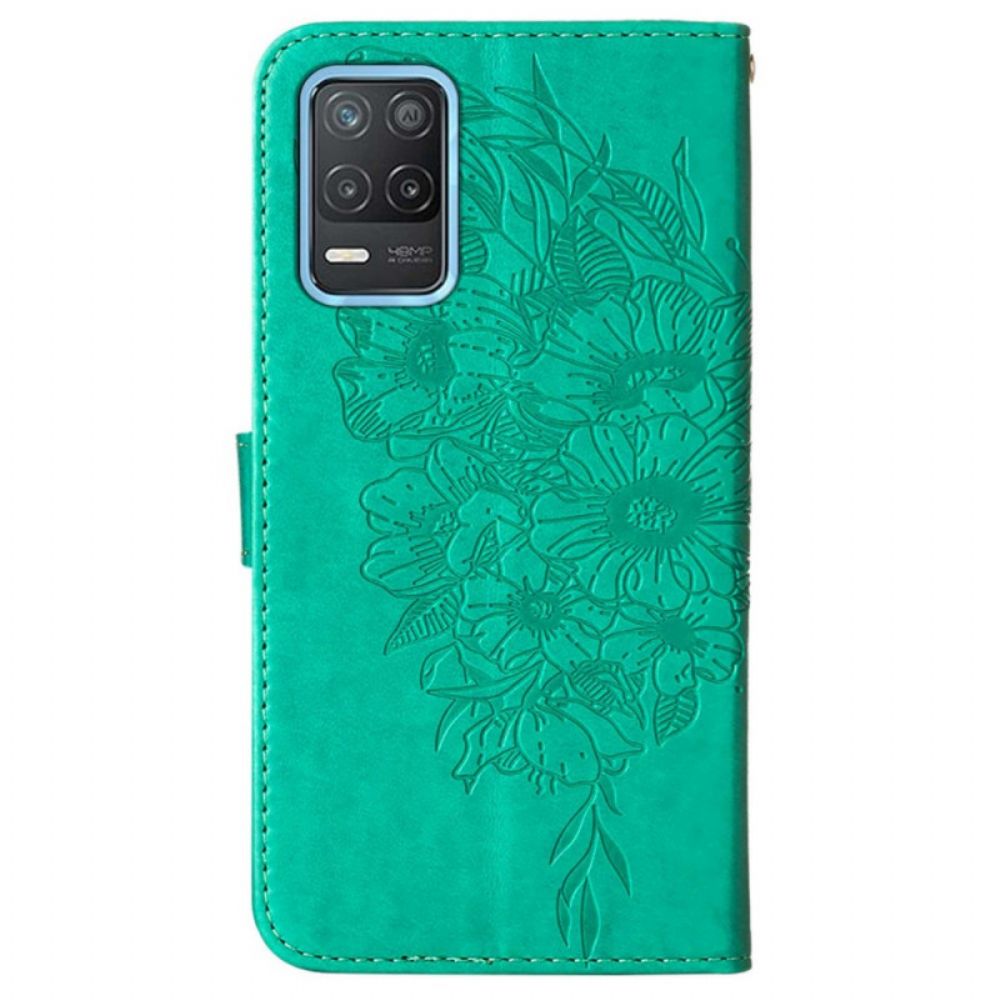 Lederhüllen Für Realme 8 5G Schmetterlingsdesign