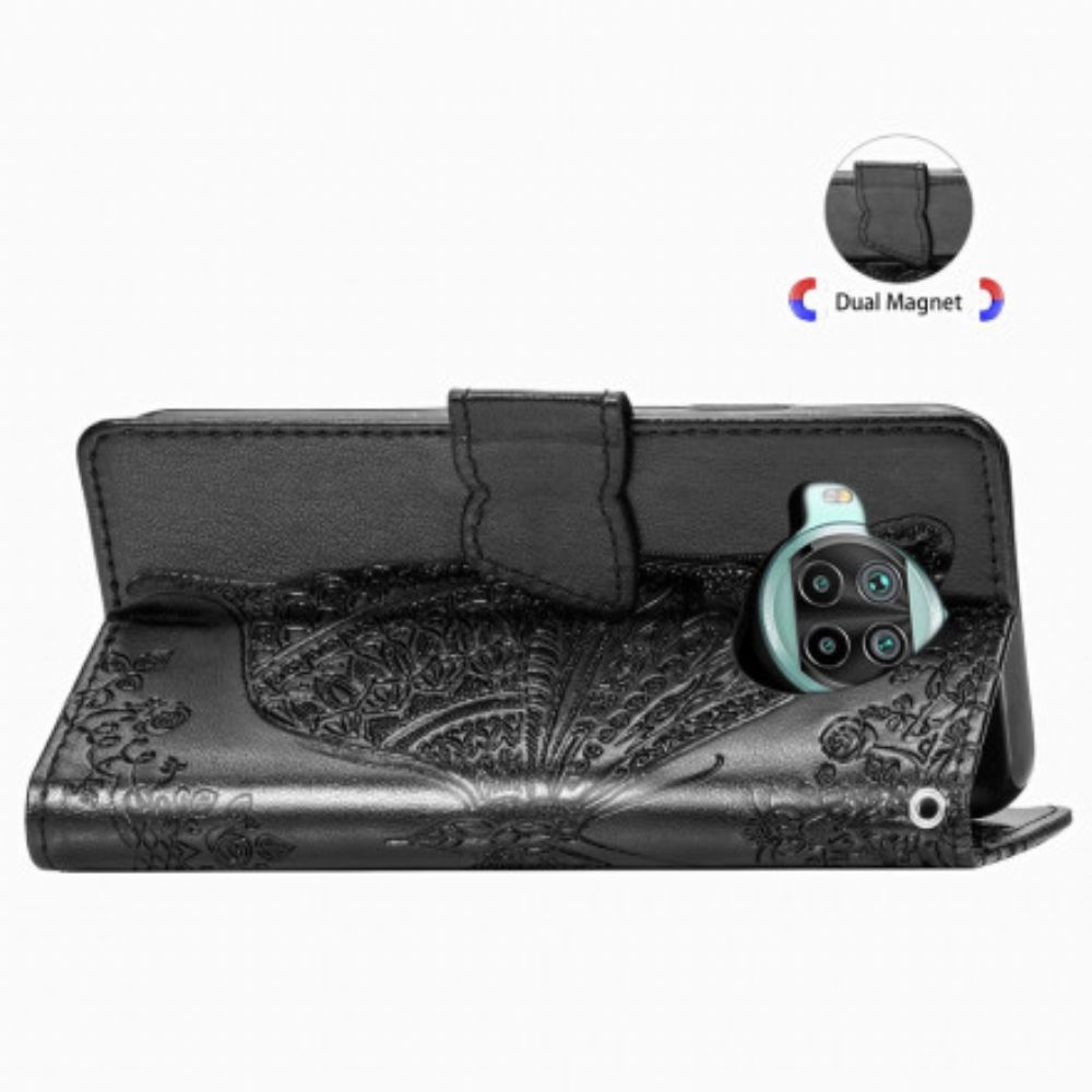 Flip Case Für Xiaomi Mi 10T Lite / Redmi Note 9 Pro 5G Halbe Schmetterlinge