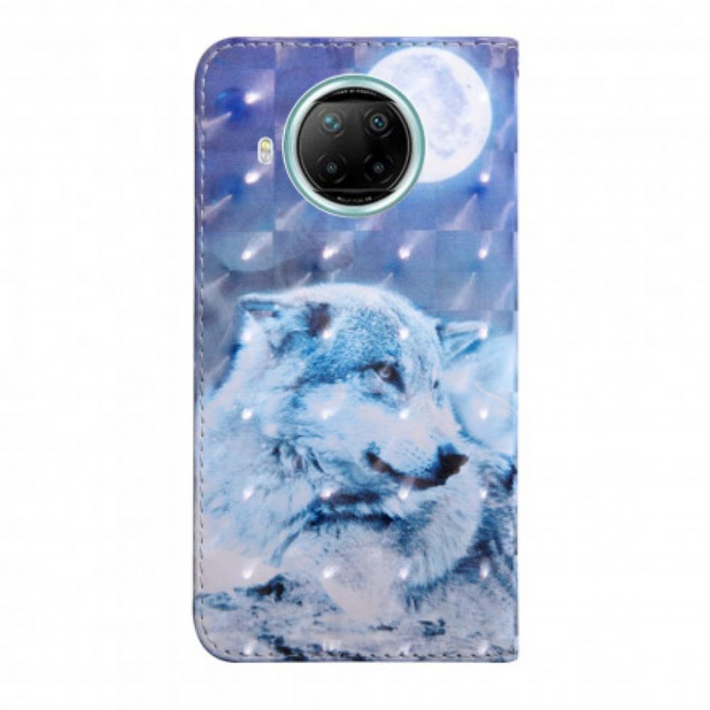 Flip Case Für Xiaomi Mi 10T Lite / Redmi Note 9 Pro 5G Mondlichtwolf