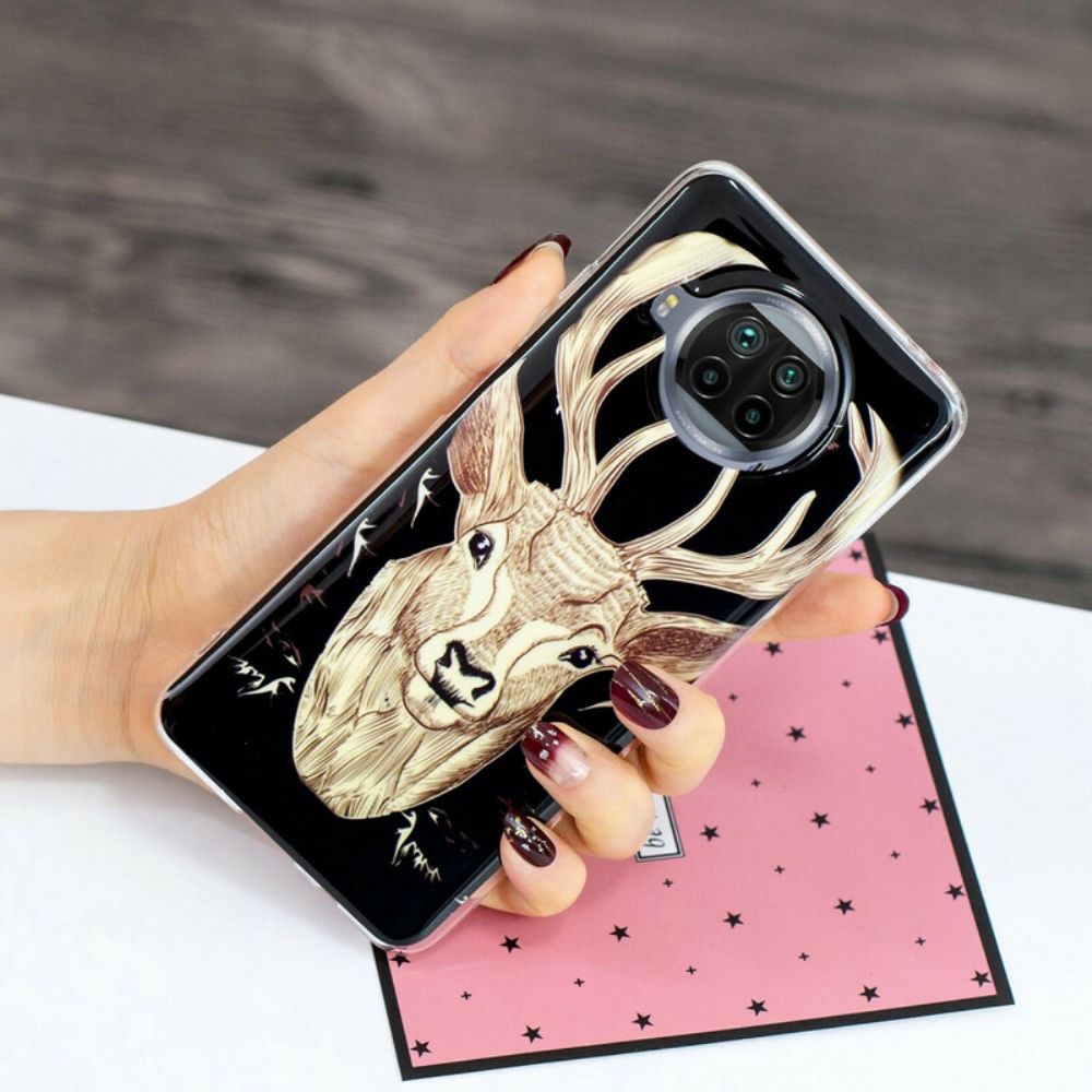 Hülle Für Xiaomi Mi 10T Lite / Redmi Note 9 Pro 5G Majestätischer Neonhirsch