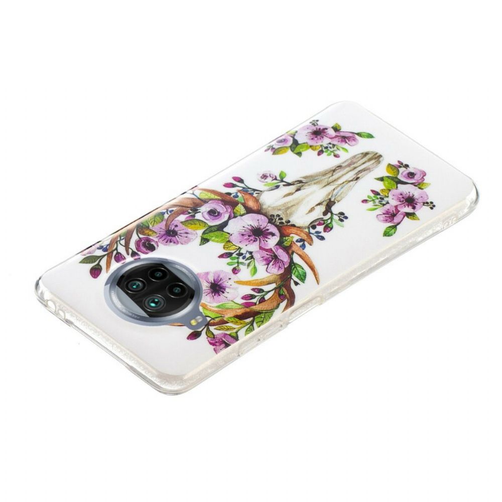 Hülle Für Xiaomi Mi 10T Lite / Redmi Note 9 Pro 5G Neon Blumen Elch