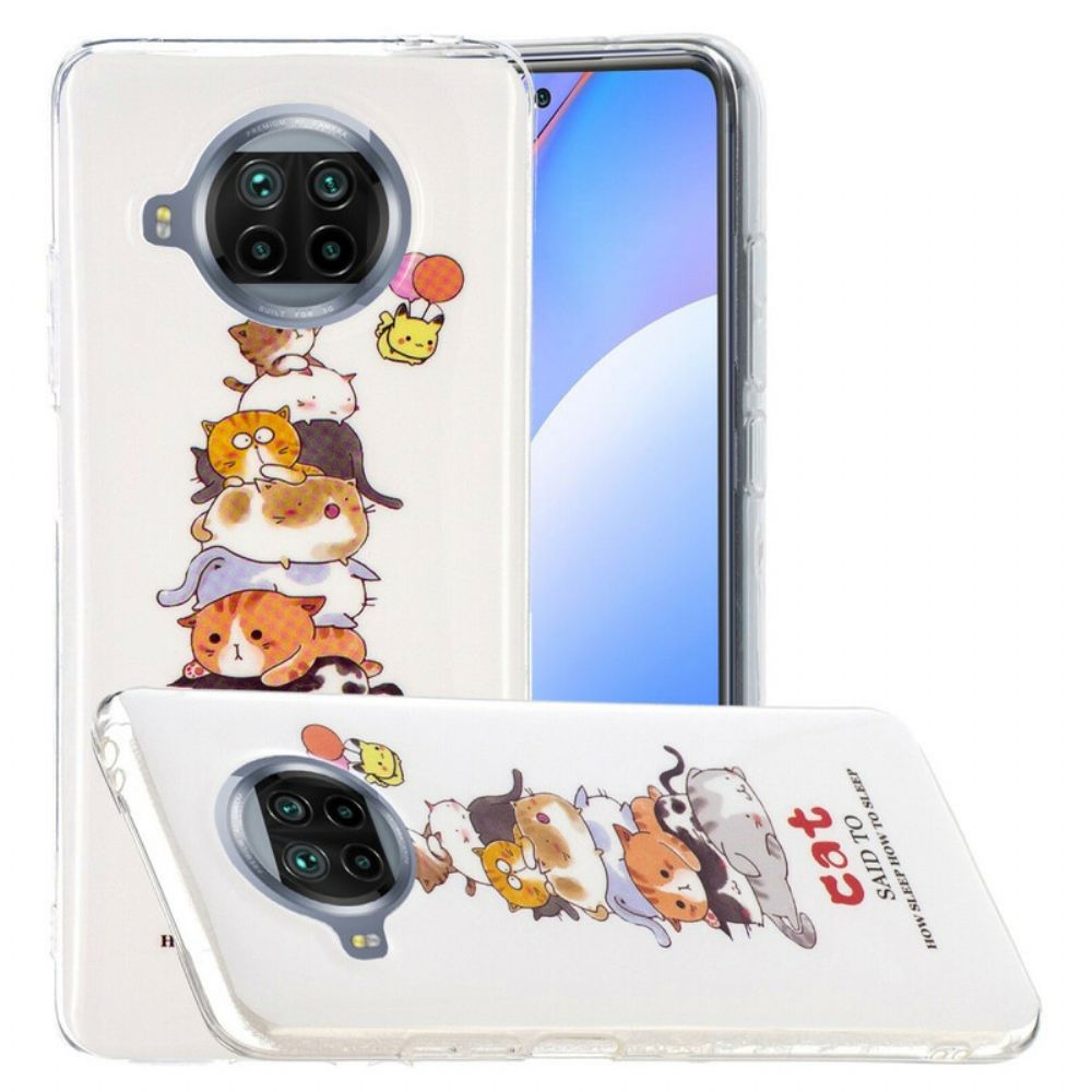 Hülle Für Xiaomi Mi 10T Lite / Redmi Note 9 Pro 5G Neonkatzen