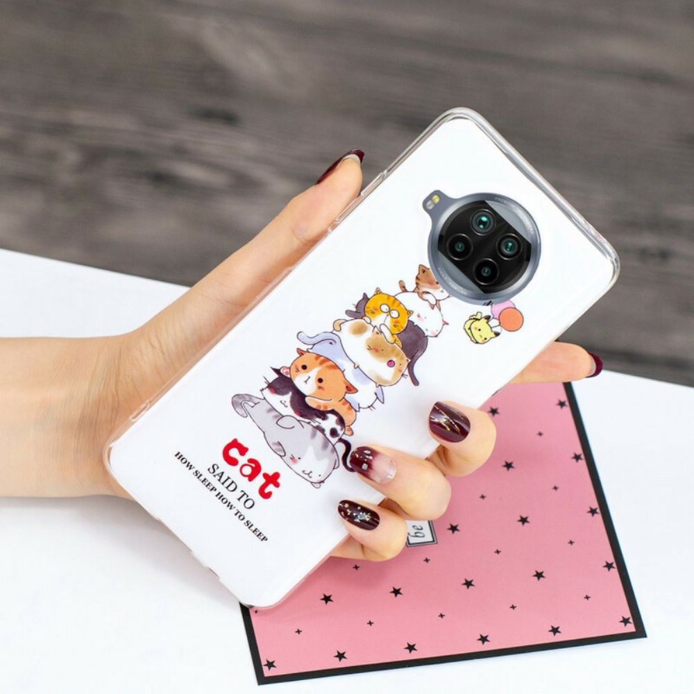 Hülle Für Xiaomi Mi 10T Lite / Redmi Note 9 Pro 5G Neonkatzen