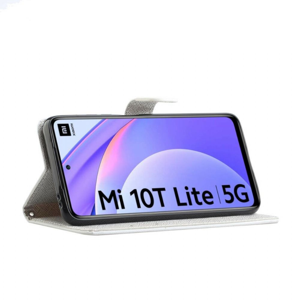 Lederhüllen Für Xiaomi Mi 10T Lite / Redmi Note 9 Pro 5G Mit Kordel Funky Cats Mit Riemen