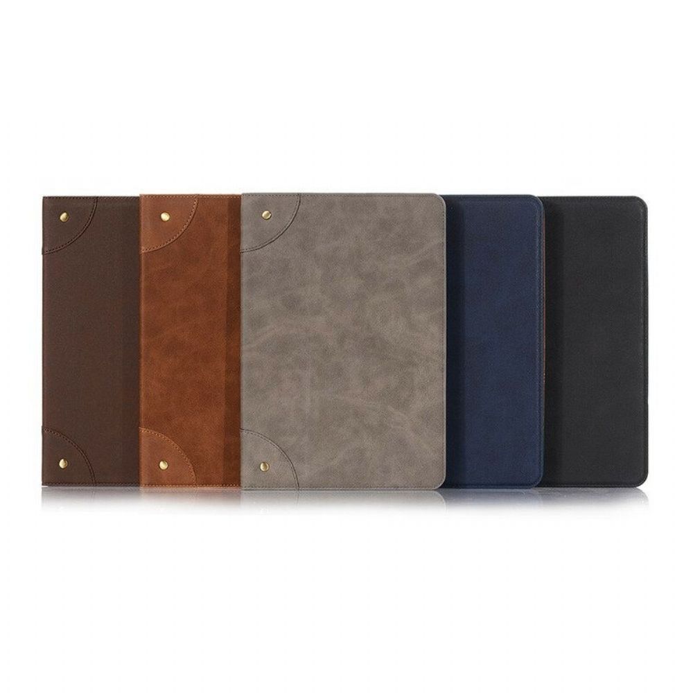 Case Für Samsung Galaxy Tab S8 Plus / Tab S7 Plus Vintage-nieten Aus Kunstleder