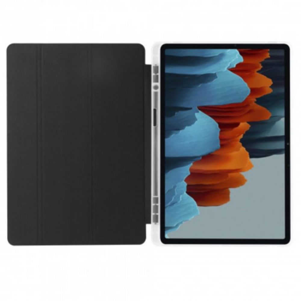 Schutzhülle Für Samsung Galaxy Tab S8 Plus / Tab S7 Plus Silikon Und Kunstleder