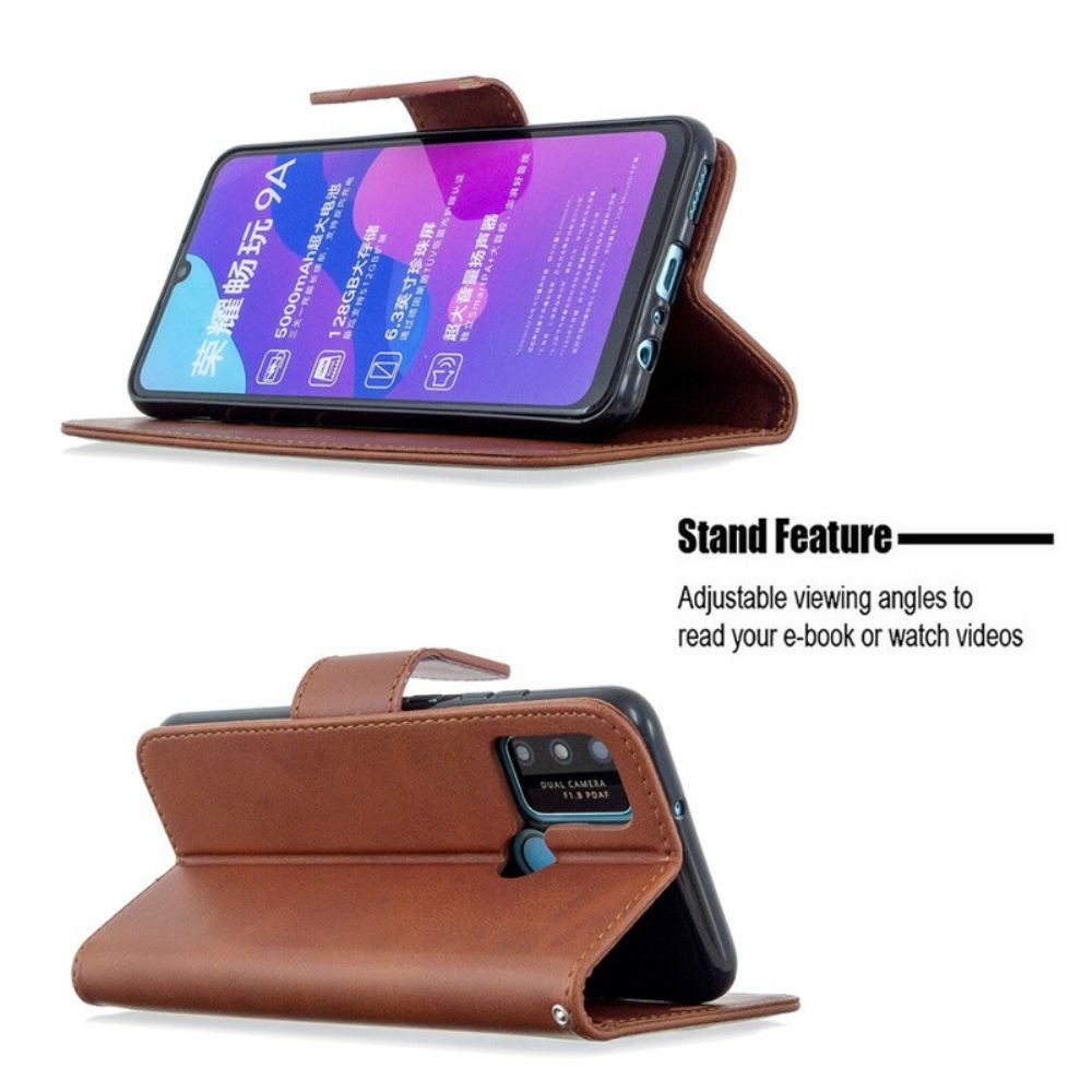 Flip Case Für Honor 9A Flip Case Glatter Schräglappen