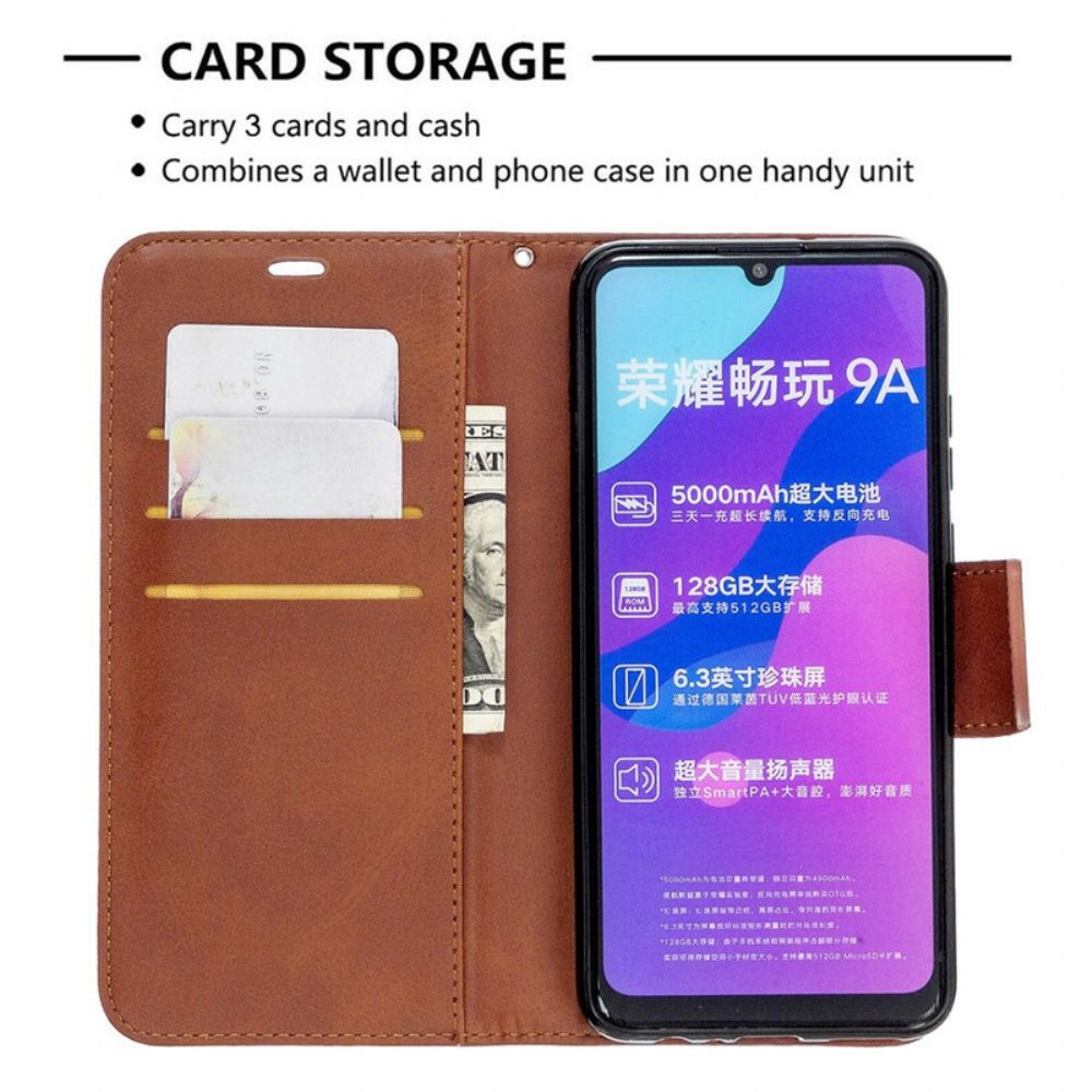 Flip Case Für Honor 9A Flip Case Glatter Schräglappen