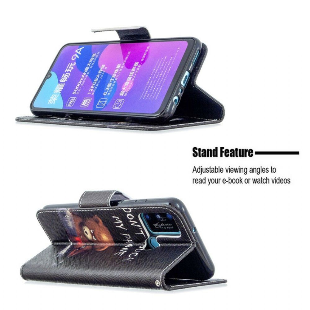 Lederhüllen Für Honor 9A Gefährlicher Bär