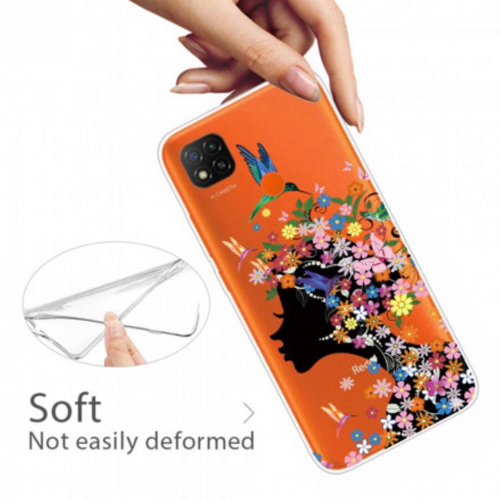 Handyhülle Für Xiaomi Redmi 9C Hübscher Blütenkopf