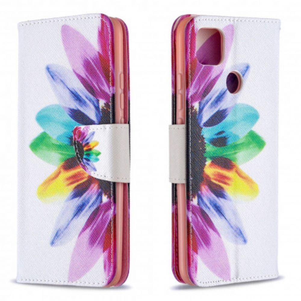 Lederhüllen Für Xiaomi Redmi 9C Aquarell Blume