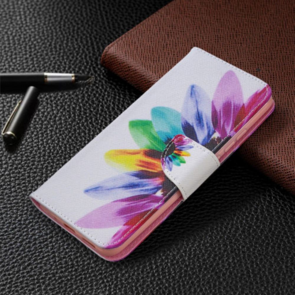 Lederhüllen Für Xiaomi Redmi 9C Aquarell Blume