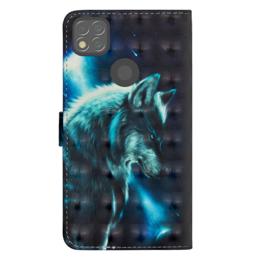 Lederhüllen Für Xiaomi Redmi 9C Majestätischer Wolf