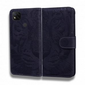 Lederhüllen Für Xiaomi Redmi 9C Tigergesichtsdruck