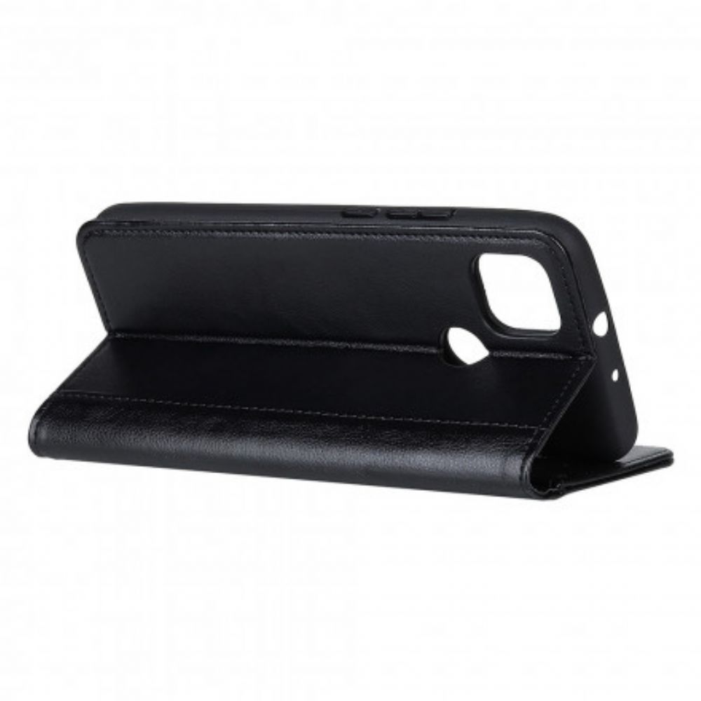 Schutzhülle Für Moto G9 Power Flip Case Ausführung In Gespaltenem Litschileder