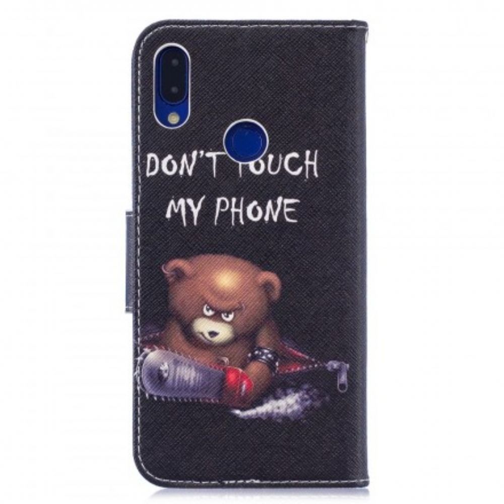 Flip Case Für Xiaomi Redmi Note 7 Gefährlicher Bär