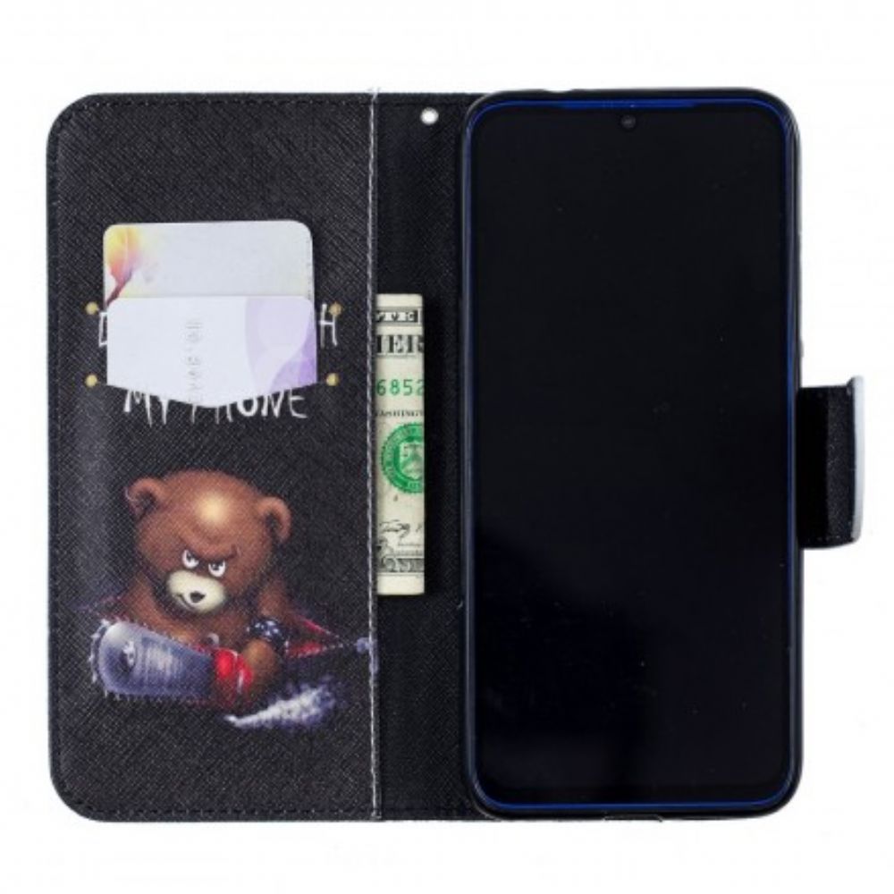 Flip Case Für Xiaomi Redmi Note 7 Gefährlicher Bär