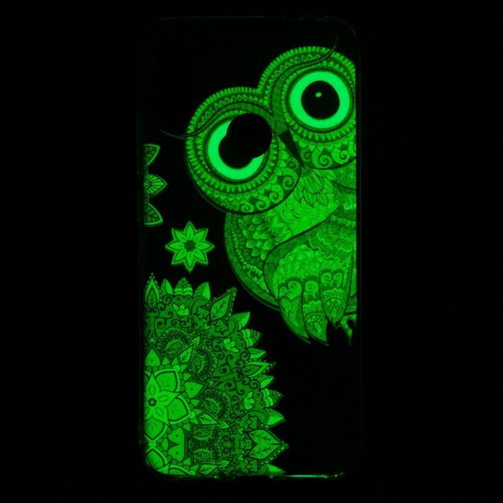 Handyhülle Für Xiaomi Redmi Note 7 Fluoreszierende Mandala-eule