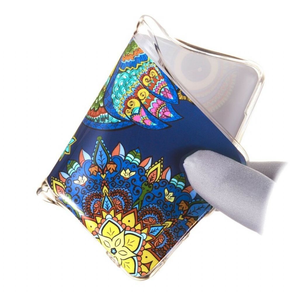 Handyhülle Für Xiaomi Redmi Note 7 Fluoreszierende Mandala-eule