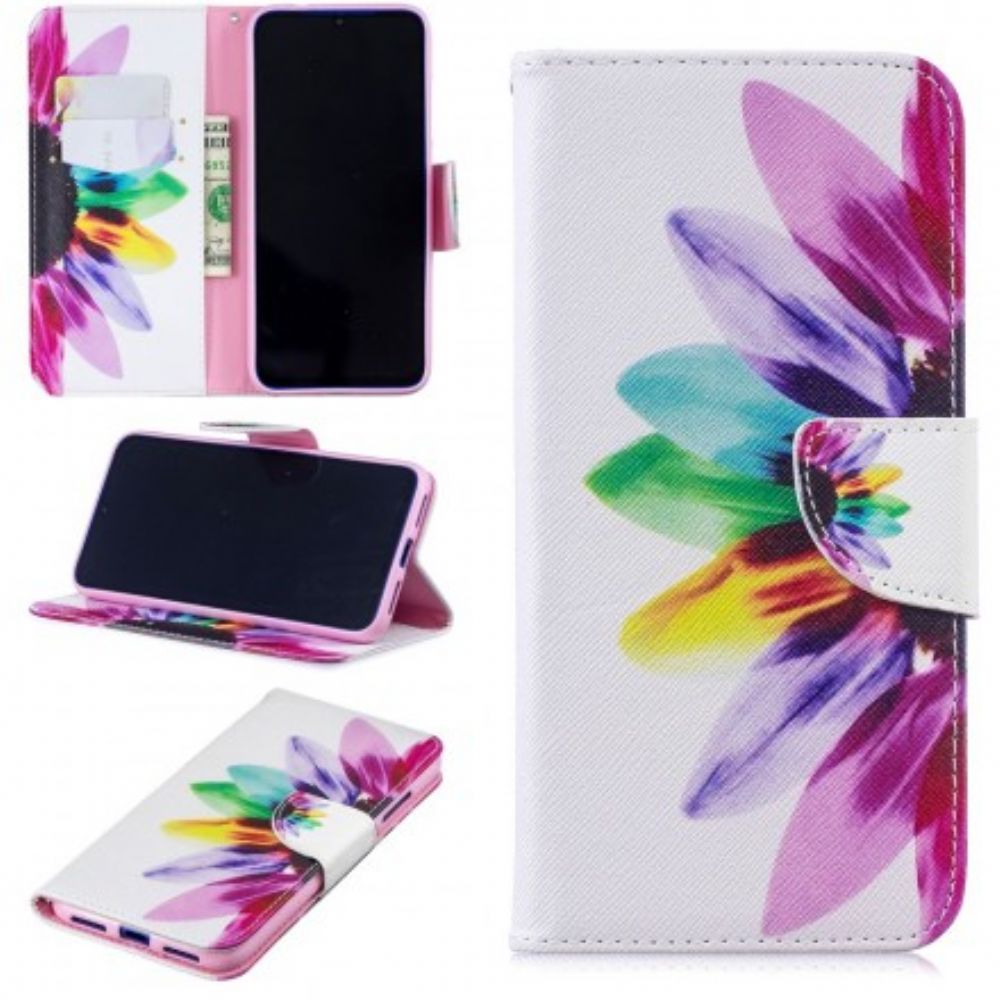 Lederhüllen Für Xiaomi Redmi Note 7 Aquarell Blume